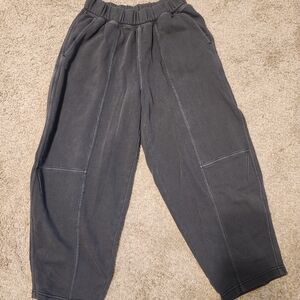 Aerie Charcoal Barrel Leg Sweatpants